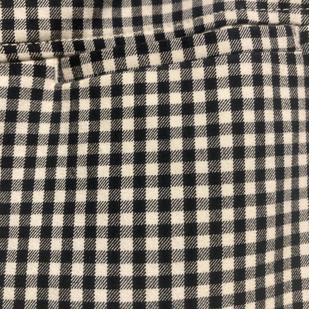 Talbots Women's Black and White Checkered Ankle Pants - Picture 4 of 5